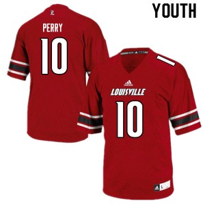 Youth Louisville #10 Benjamin Perry Red Stitch Jersey 562063-214