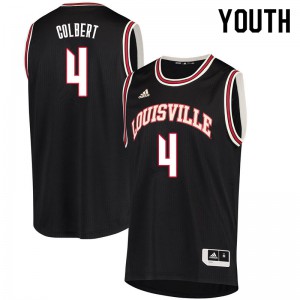 Youth Louisville Cardinals #4 Brad Colbert Retro Black NCAA Jersey 606911-554