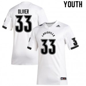 Youth University of Louisville #33 Bralyn Oliver White Stitched Jersey 806140-709