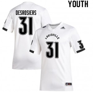 Youth Cardinals #31 Gregory Desrosiers White Stitch Jerseys 310841-139