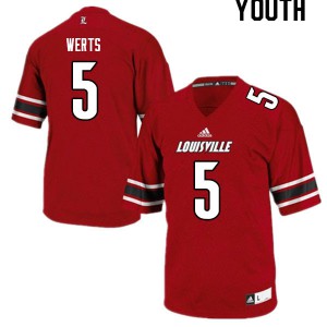 Youth Cardinals #5 Shai Werts Red University Jersey 707480-980