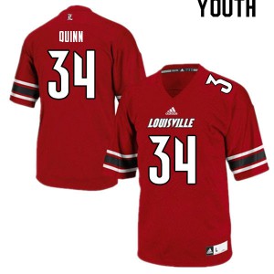 Youth Cardinals #34 TJ Quinn Red NCAA Jerseys 989180-356