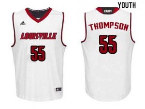 Youth Louisville Cardinals #55 Billy Thompson White University Jerseys 670053-860