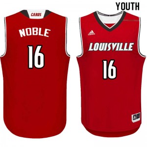 Youth Louisville Cardinals #16 Chuck Noble Red NCAA Jerseys 997682-734