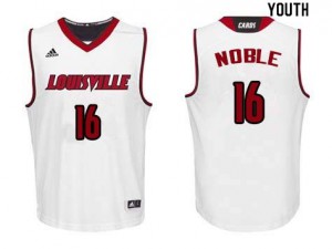 Youth Cardinals #16 Chuck Noble White Official Jersey 570642-957