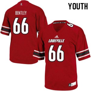 Youth Louisville Cardinals #66 Cole Bentley Red Official Jersey 614204-813