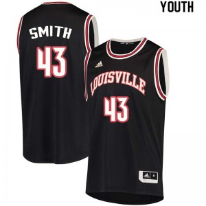 Youth University of Louisville #43 Derek Smith Black Basketball Jerseys 625617-345