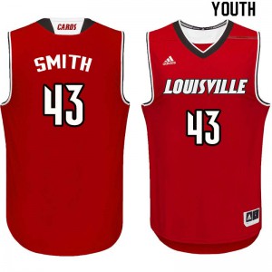 Youth Louisville #43 Derek Smith Red Alumni Jerseys 315945-448