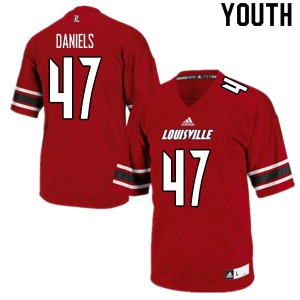 Youth Louisville Cardinals #47 Desmond Daniels Red Stitch Jersey 483861-129