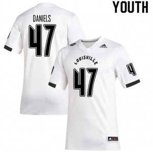 Youth University of Louisville #47 Desmond Daniels White Player Jersey 620613-462