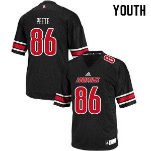 Youth Cardinals #86 Devante Peete Black NCAA Jerseys 901830-605