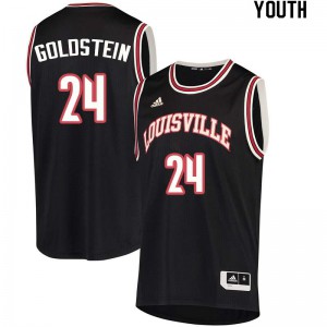 Youth University of Louisville #24 Don Goldstein Black Stitch Jerseys 730540-269