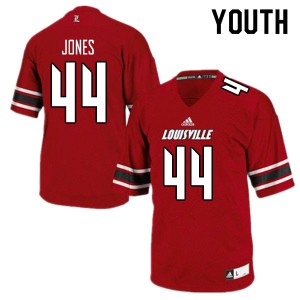 Youth University of Louisville #44 Dorian Jones Red Embroidery Jersey 941804-581