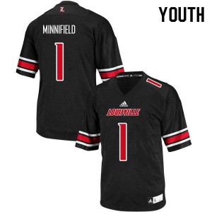 Youth Cardinals #1 Frank Minnifield Black Football Jersey 796546-776