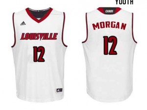 Youth Cardinals #12 Jim Morgan White Embroidery Jersey 115663-234