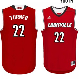 Youth Louisville #22 John Turner Red Official Jerseys 753371-613