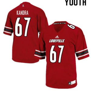 Youth Louisville #67 Luke Kandra Red Football Jerseys 106290-967