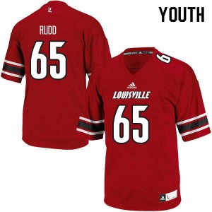 Youth University of Louisville #65 Ronald Rudd Red College Jersey 318610-296