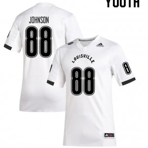 Youth University of Louisville #88 Roscoe Johnson White Embroidery Jerseys 143047-395