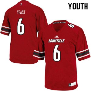 Youth Louisville Cardinals #6 Russ Yeast Red Football Jerseys 213779-176