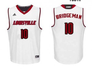 Youth University of Louisville #10 Ulysses Bridgeman White Embroidery Jersey 416093-659
