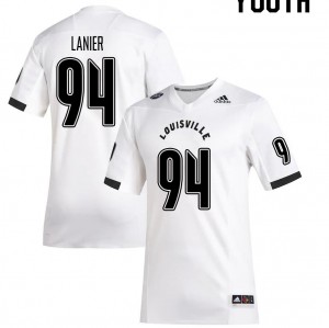 Youth Louisville Cardinals #94 Yirayah LaNier White Official Jersey 788035-113