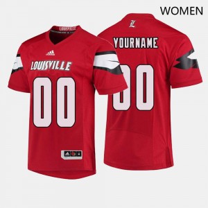 Women Louisville Cardinals #00 Custom Red Alumni Jerseys 513823-101