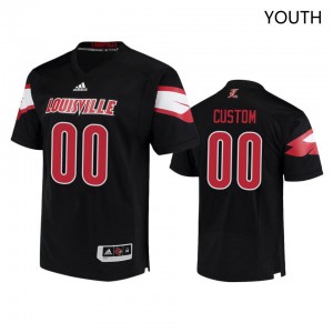 Youth Louisville Cardinals #00 Custom Black Official Jerseys 978804-323